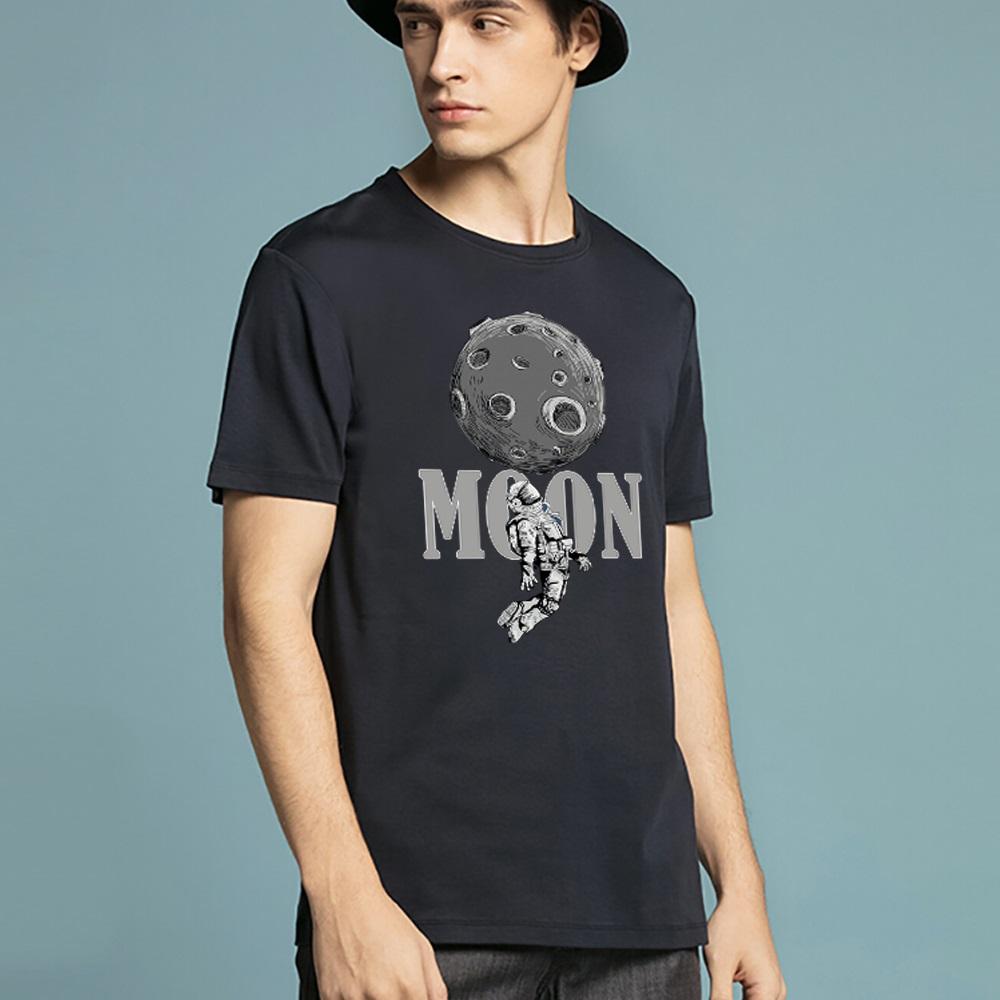 Summer Top Mens T Shirts Harajuku Casual Clothes Short Sleeve Fashion Astronaut Printed O Collared Tshirts Fashion Soft Pullover