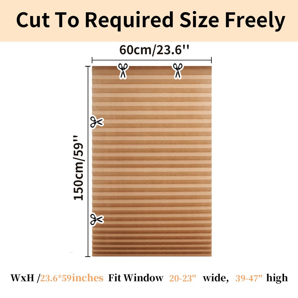 No Drill Blinds Stick On Curtains Blinds for Bedroom Kitchen Bathroom Windows Light Filtering Privacy Protection with Clips