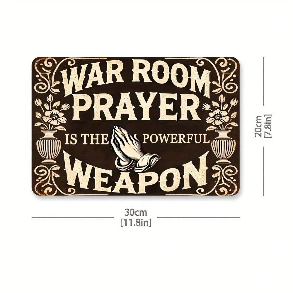Vintage Metal Poster Wall Art, Religious Prayer Tin Sign, Waterproof Gift for Pub Bar Restaurant