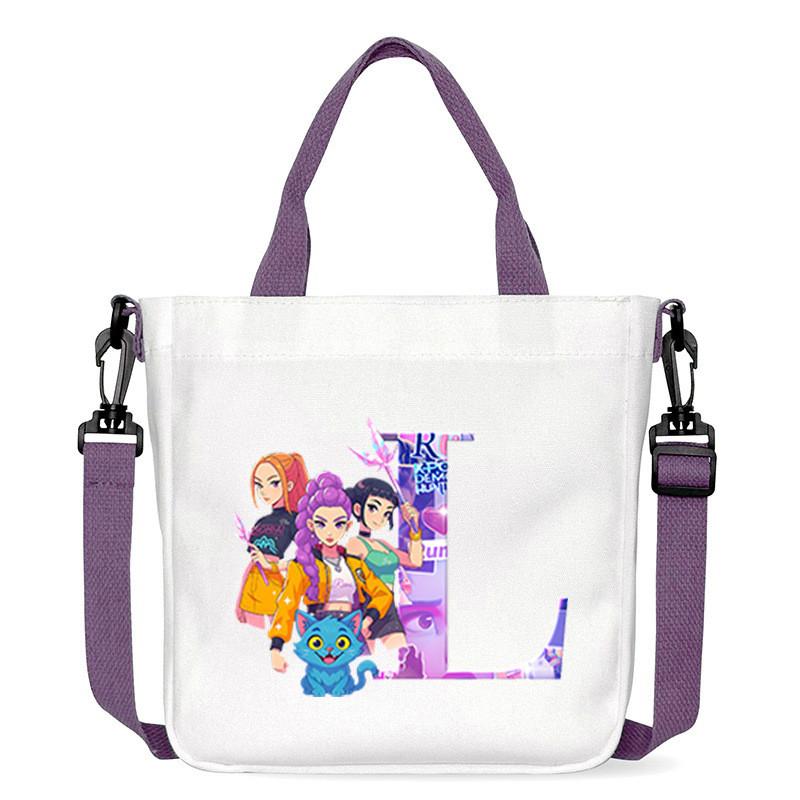 Kids Girls Sajaboys Rumi Mira Zoey Printed Student Lightweight Crossbody Bag Casual Canvas Shoulder Bags