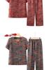 Grandma's Summer Ice Silk Short Sleeve Set for Women: Cool, Comfortable Shirts for Middle-Aged and Elderly Ladies