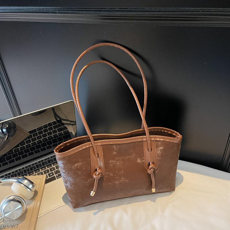 

Новая повседневная трендовая ретро сумка-тоут для поездок на работу женская большой вместимости рабочая модная с индивидуальностью простая на плечо