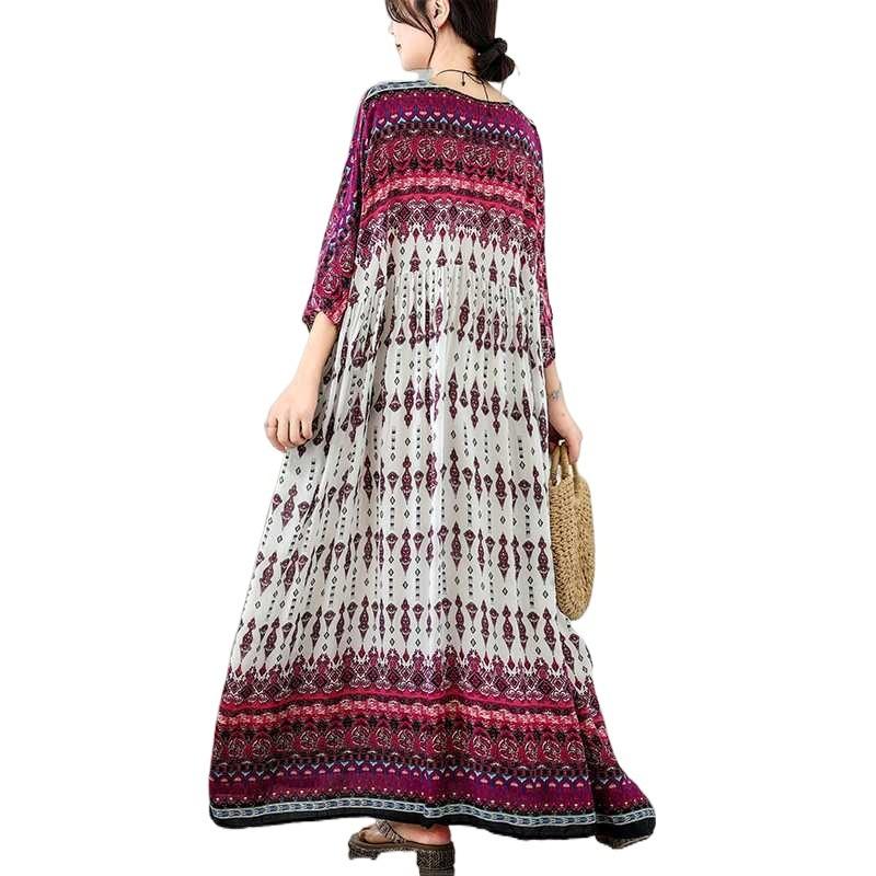 Plus cover up thin V-neck long dress