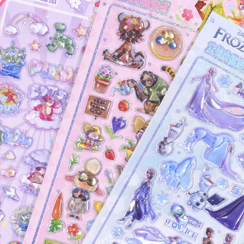 Cartoon Anime Rabbit Judy Fox Nick Stickers Zootopia 3D Relief Sticker Children DIY Scrapbook Notebook Decorative Sticker Gift