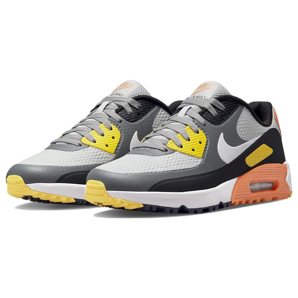 Nike Air Max 90 Golf Smoke Grey Black Orange Unisex Sneakers Grey-Fog White CU9978-012