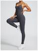 Nahtloser Hochelastischer Yoga-Jumpsuit mit Cross-Back-Design
