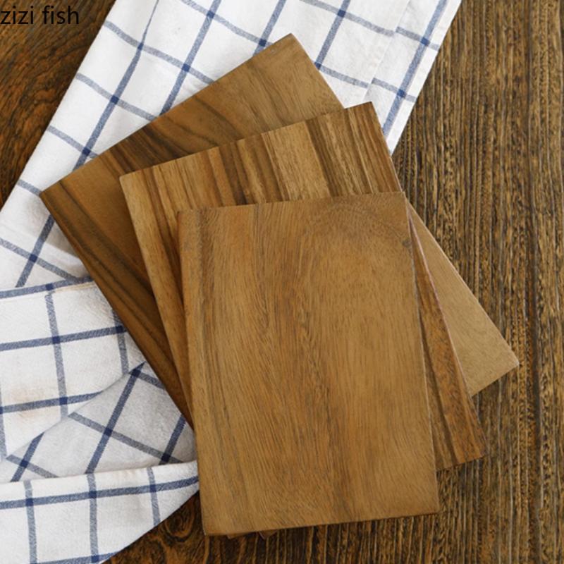 Rectangular Sushi Plate Board Wooden Pallets Salmon Sashimi Plate Cake Stand Dim Sum Dish Dessert Plates Fruit Bowl Snack Tray