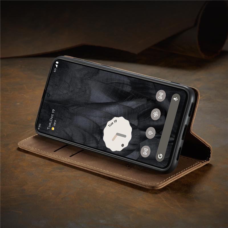 CaseMe Vysoce kvalitní Retro Magnetický Flip Kožený Kryt pro Google Pixel 10A 9 Pro XL 7 6 Pro Peněženkový Kryt Pixel 8A 9a Telefon Coque