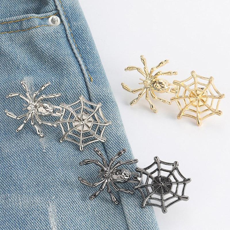 1 Stück Spinnennetz Verstellbarer Hosenbundknopf Abnehmbarer Knopf Perfekte Passform Jeans Schnalle Bundverenger Bekleidungszubehör