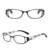 Flower Printed Elderly Reading Eyewear PC Anti Blu-ray Eyewear Folding Presbyopic Glasses  Men