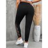 Women's Pants Plus Size Clashing Lace Splicing Skinny Trousers