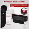 MORDEN MS 2 Pack Car Seat Gap Filler Organizer, Automotive Front Seat Storage With Cup Holder, Auto Console Side Extra Storage Boxes - Passenger &