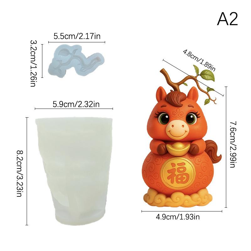 

Мультяшная силиконовая форма для лошади для пудинга, желе, мусса, шоколада, кубиков льда, инструмент для выпечки для поделок своими руками, форма для десерта, подарок на год лошади A2