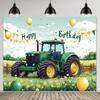 1 bucată, fundal tractor la mulți ani, decorațiune petrecere de ziua de naștere, banner masă tort, fundal foto H