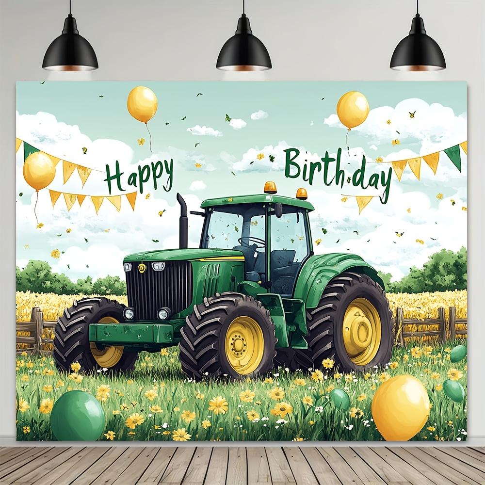 1 bucată, fundal tractor La Mulți Ani, decorațiune petrecere de ziua de naștere, banner pentru masa de tort, fundal fotografie H