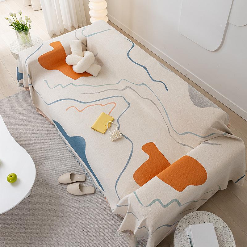 Sofa Towel for All Seasons Ins Style Abstract Anti-cat Scratch Sofa Cover Cloth Full Cover Sofa Blanket Sofa Cover Dustproof