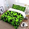 Set Camouflage Verde Vivace - Arredamento per camera da letto per bambini e adulti per esterni, Squisito set letto tre pezzi regalo