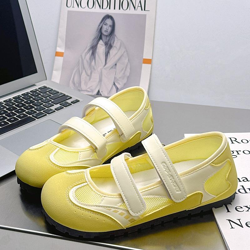 

3 Spring and summer retro niche Mary Jane single shoes women s new sweet casual soft-soled comfortable flat shoes 40 жёлтый