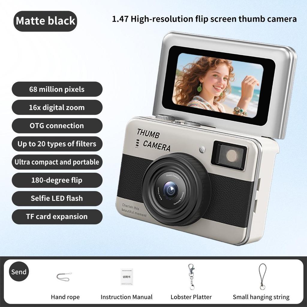 1080P HD Mini Flip Screen Camera: Wearable Compact Camcorder for Teens