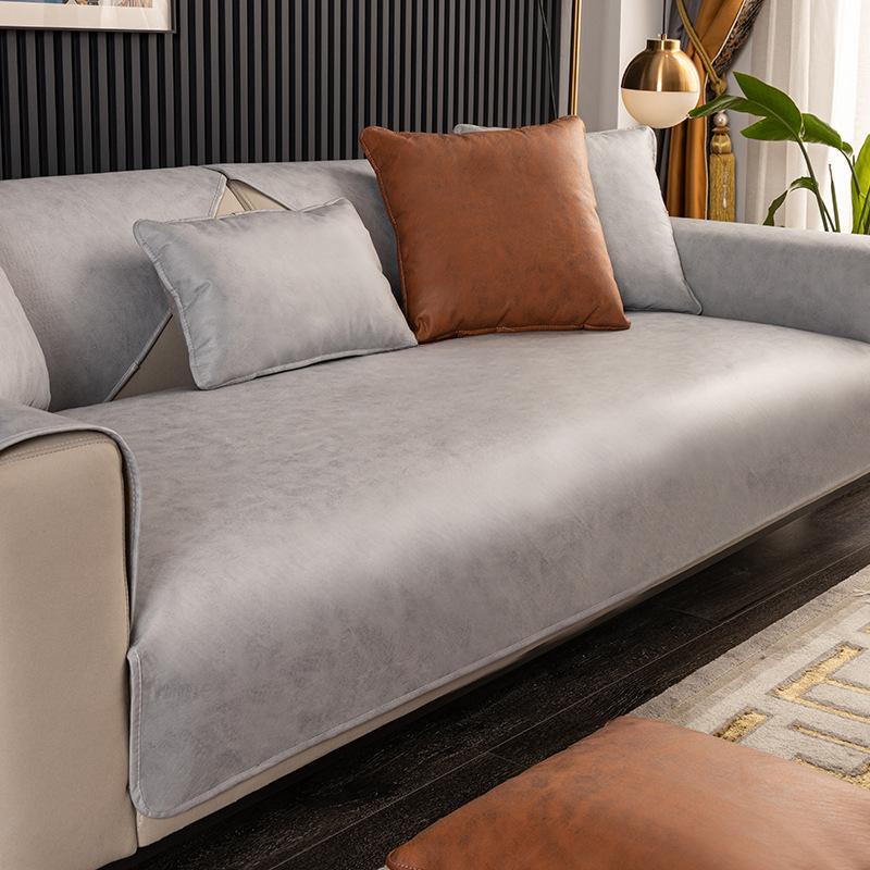 Faux Leather Sofa Cushion Waterproof Four Seasons Universal Non-Slip High-End Sofa Cover Nordic Cushion Light Luxury Cover Towel