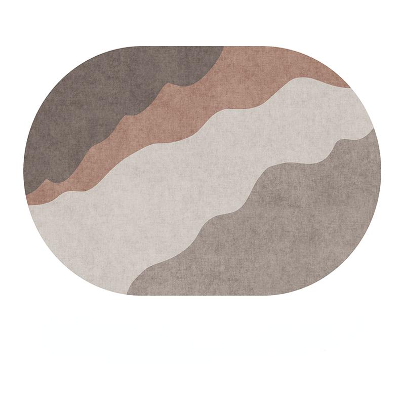 Modern Oval Rugs Room Decoration Teenager Carpets Home Decor Floor Mat Large Area Carpet In Living Room Non-slip Lounge Rug
