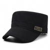 Spring And Autumn New Outdoor Fishing Sun Hat Summer Short Brim Men'S Cap Sunscreen Embroidery Middle-Aged Men'S Flat Top Hat