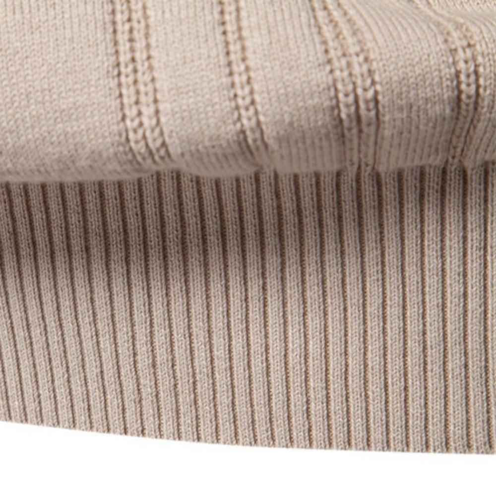 Langärmliger Rundhals-Pullover für Herren Im Herbst und Winter, Warm und Bequem Einfarbiger Herrenpullover