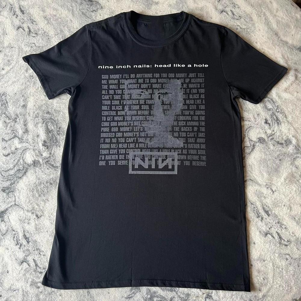 

НОВЫЙ Nine Inch Nails NIN Голова Как Дыра Написание Названия Футболка Размер S-5XL Репринт Унисекс Футболка S
