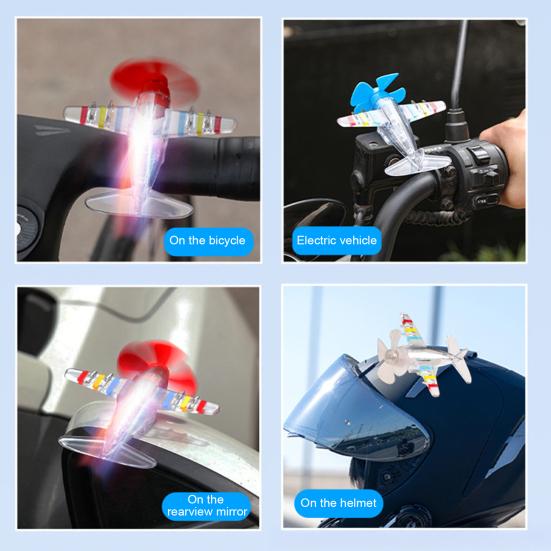 Opptrekkbart Lekefly med LED-lys Enkelt oppsett Vinddrevet Bilpynt Elektrisk Bil Styreanheng Gave til Luftfartsentusiaster