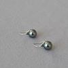 Retro Tahiti Style High-Luster Pearl Stud Earrings with 925 Silver Needle