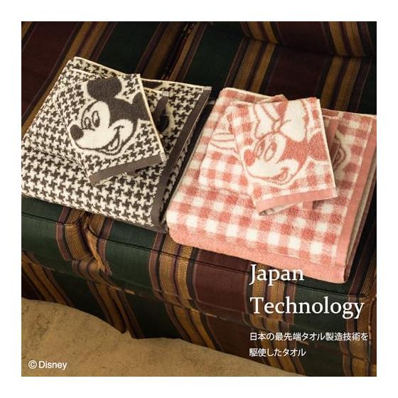 Towel Institute [Disney Character] #023 Face Towel <Minnie Mouse> Set of 3, Fluffy, High Speed Absorption, 100% Cotton, Less Fuzzing, Gift Japan
