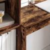 Desk with Drawers and Shelf 2 pcs Smoked Oak