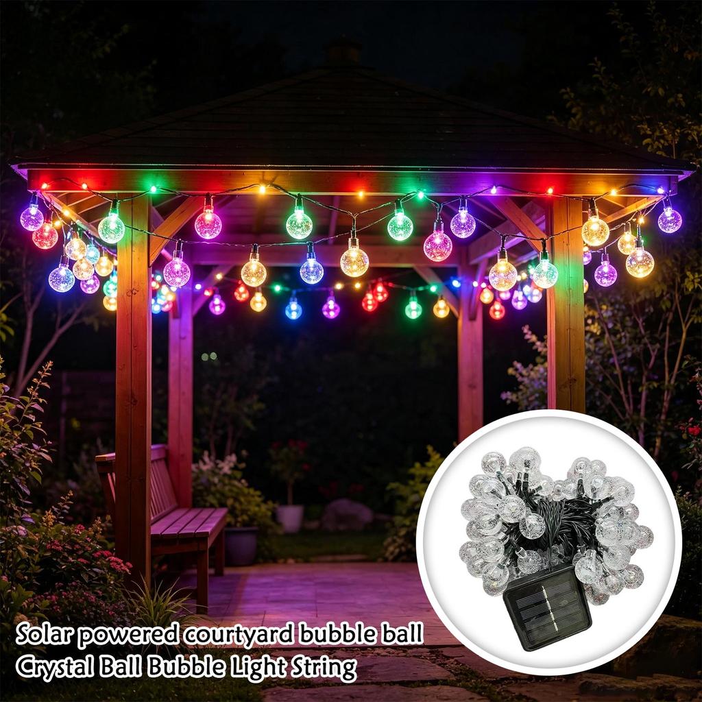 Powered Outdoor Ball String Lights for Christmas Holiday Decor