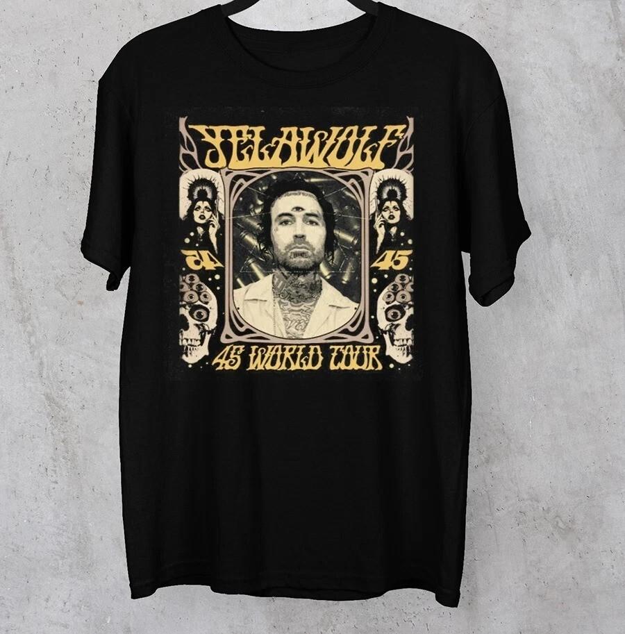 Yelawolf WORLD TOUR 2025 BLACK COTTON T SHIRT FULL SIZE XXXXL