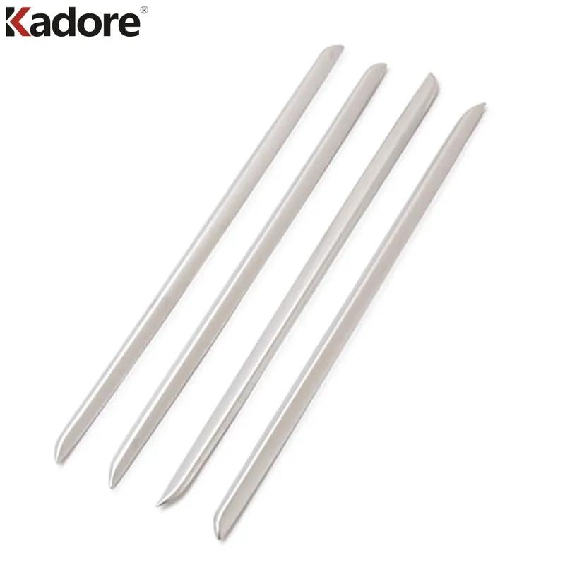 For Kia Rio 4 X-line 2018 Stainless Steel Car ide Inner Door Panel Cover Trim Molding Garnish Strip Interior Accessories