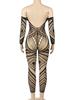 2024 Spring and Summer New Bodycon Women's Slim Hip Lifting One-piece V Neck Sexy Backless Sleeveless High Street Clothing