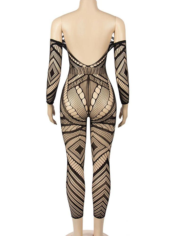2024 Spring and Summer New Bodycon Women's Slim Hip Lifting One-piece V Neck Sexy Backless Sleeveless High Street Clothing