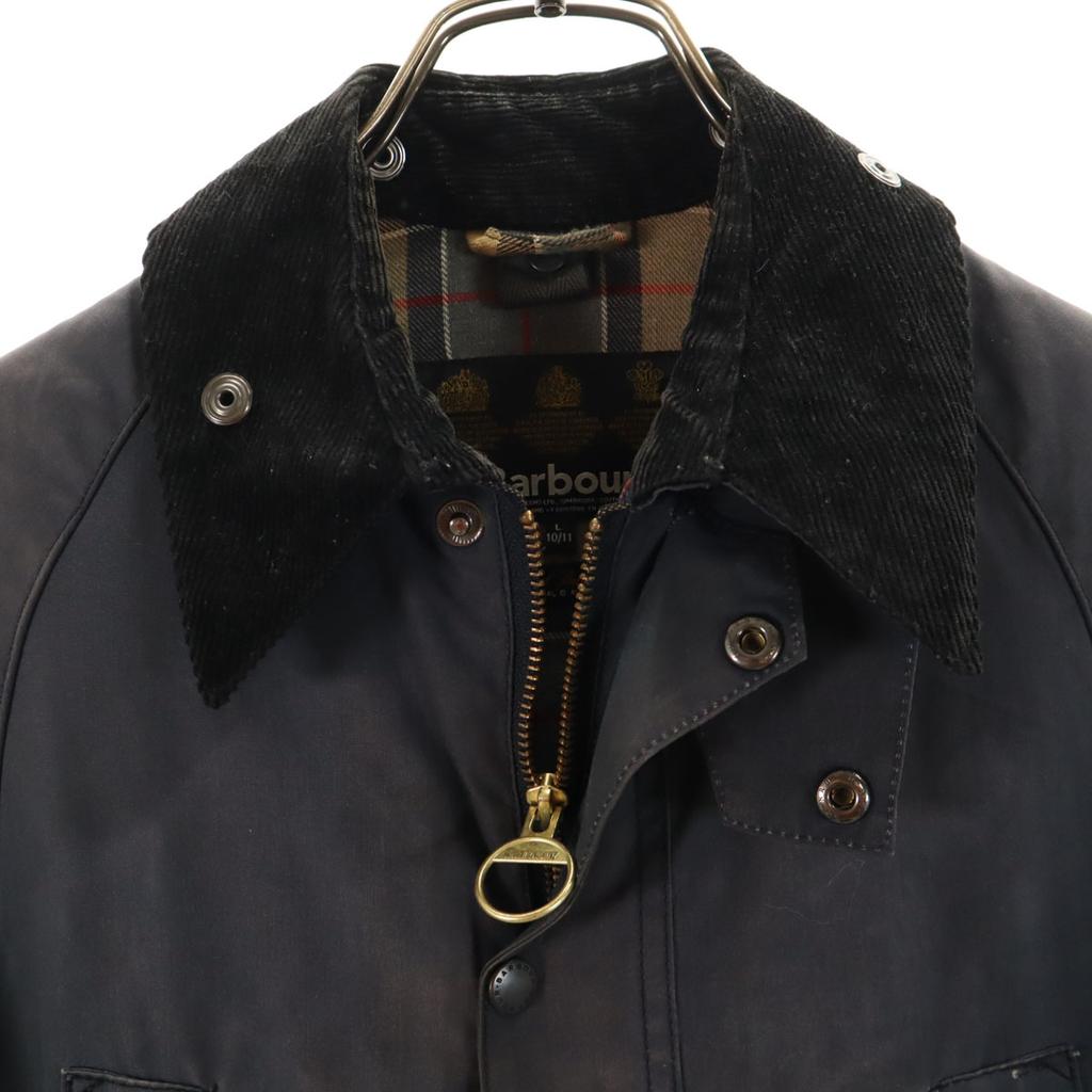 Barbour 3 Warrants Made in England wax Jacket L 10-11 Charcoal gray Kid's Used