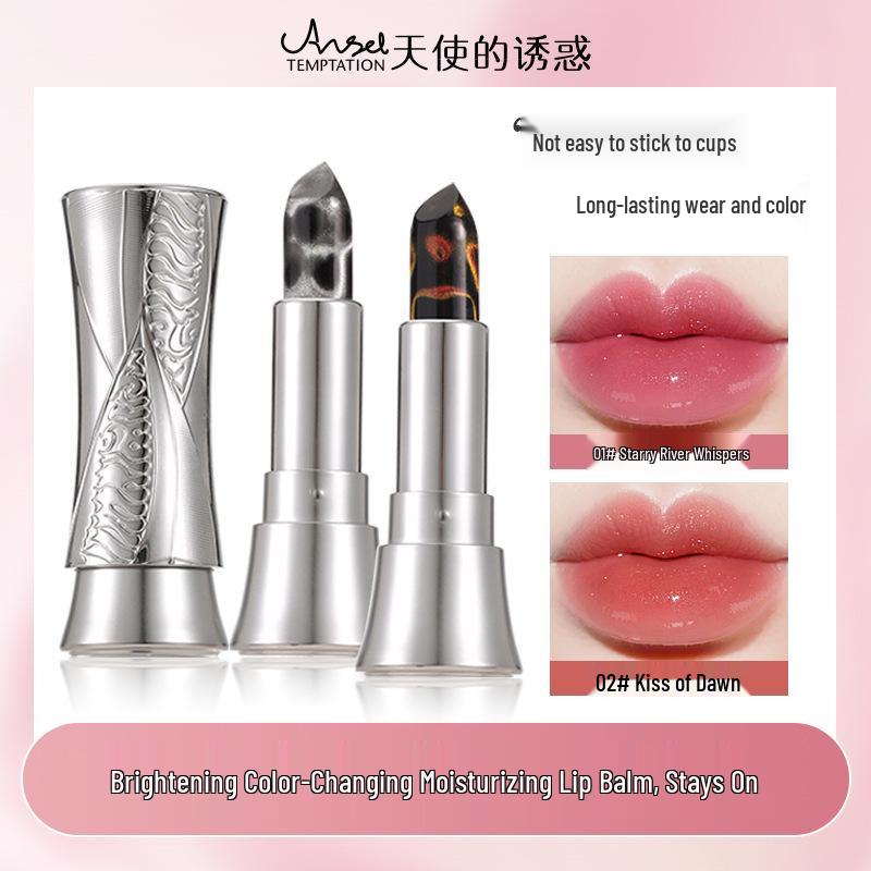 Angel's Temptation: Pearlescent Color-Changing, Non-Stick, Long-Lasting, Temperature-Sensitive Lipstick with Shimmer - Unique to Every Wearer.