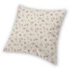Federa Cuscino Quadrata Rosa Floreale Coquette Poliestere Lino Velluto Fantasia Zip Decorata Federa Cuscino Copricuscino da Letto 18"