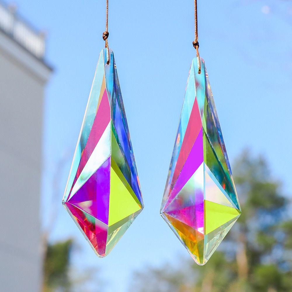 Glass Prism Sunshine Catcher Colorful Rainbow Maker Creative Home Decor  for Garden Window