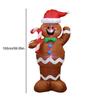 1.5m Inflatable Giant Gingerbread Man Model Gingerbread Man Ornament Decorative Gingerbread Man  for Christmas Garden Lawn