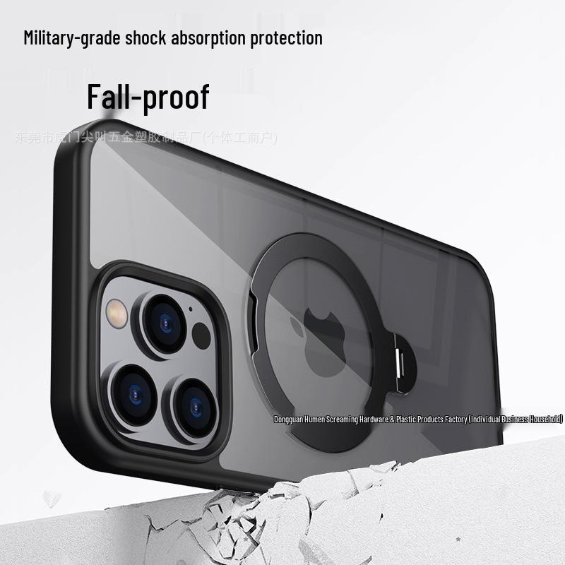 iPhone 17 Magnetic Rotating Case: Skin-Feel, Anti-Fall, 360 Stand Protective Cover.
