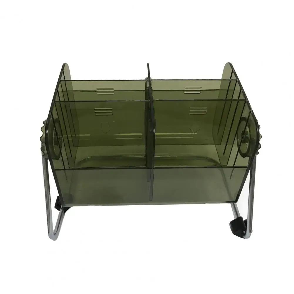 Sundries Storage Box Transparent Visible 360 Degree Rotatable Desktop Case Modern Storage Dividing Grid Vertical Storage Box