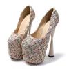2025 Custom Spring Women High Heels Shoes 19cm Sexy Platform Pumps Nightclub Evening Party Shoes Woman Large Size 34-43 WSH2609