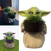 Creative Baby Yoda Cartoon Plant Pot With Water Drainage For Home And Office Decor