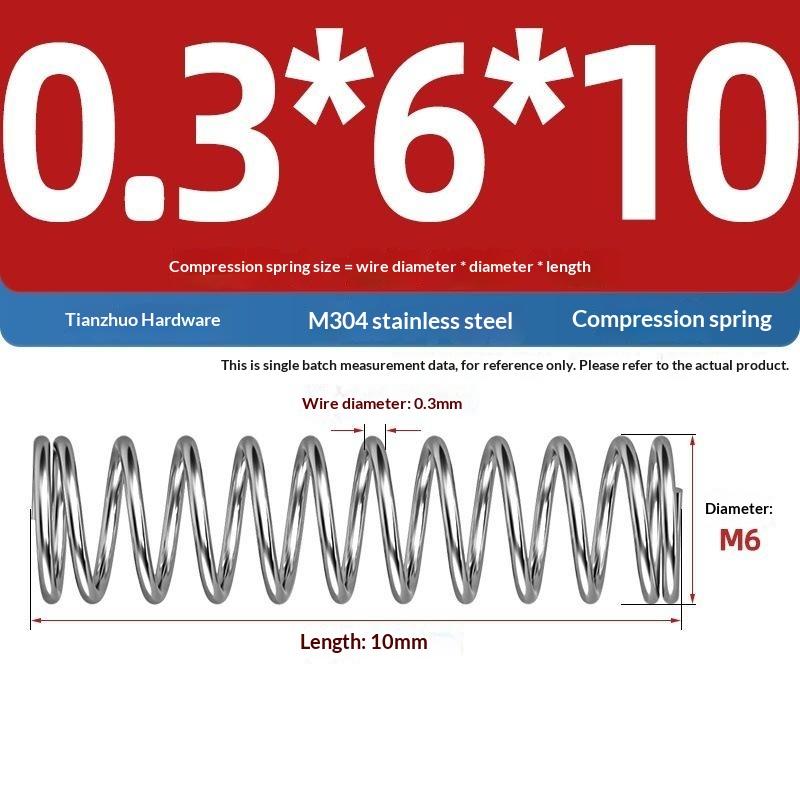 Spring Steel Pressure Return Spring Assortment 0.3/0.4mm Wire Dia 5-20mm Length for Hobbyist Craft Making Projects