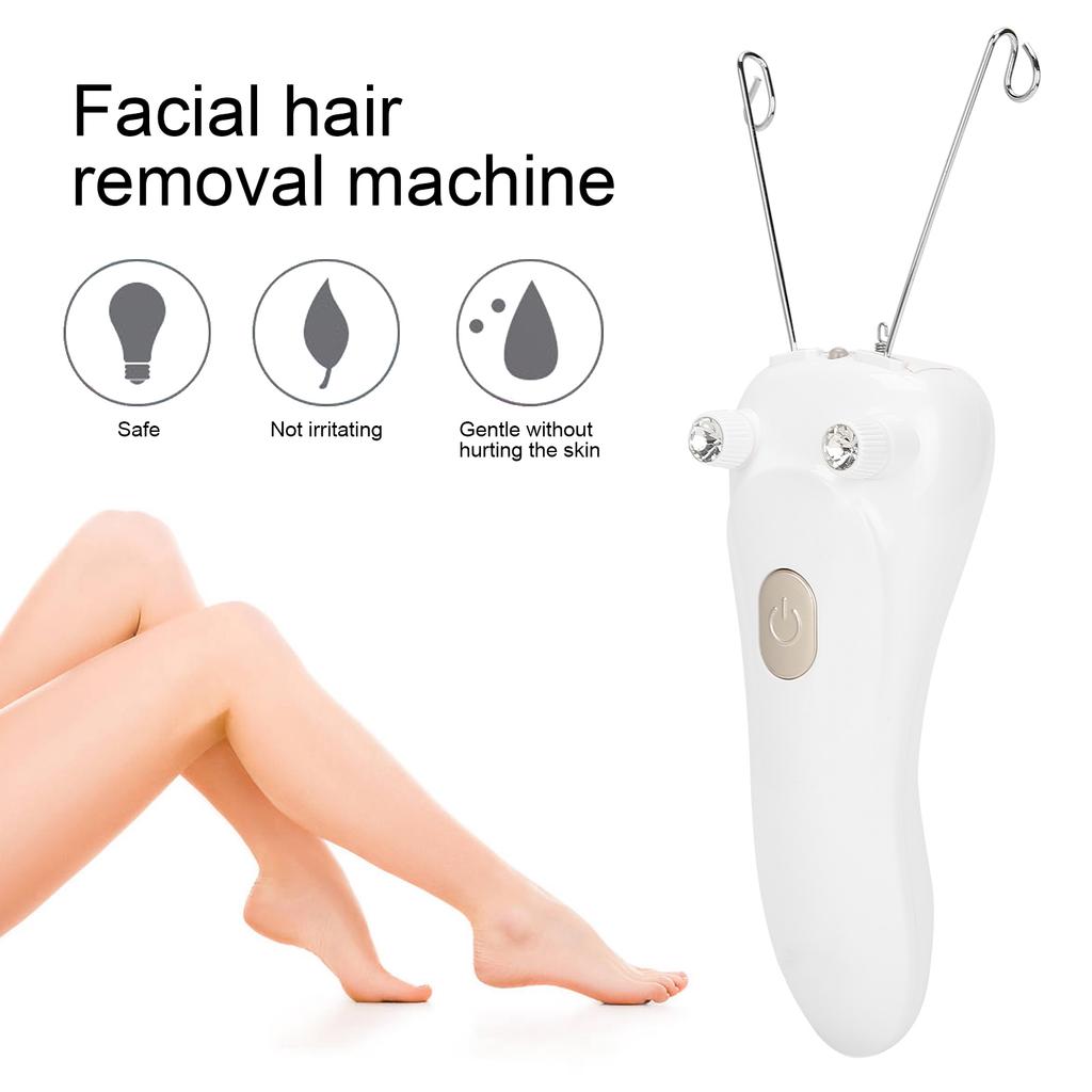 USB Charging Electric Cotton Thread Epilator Facial Body Hair Removal Machine Device