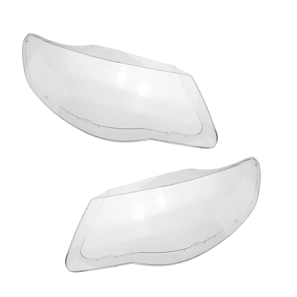 Pair Car Headlamp Cover Headlight Lens Cover Lampshade Bright Shell Lens Covers For Volkswagen Touareg 7L Facelift 2006-2010