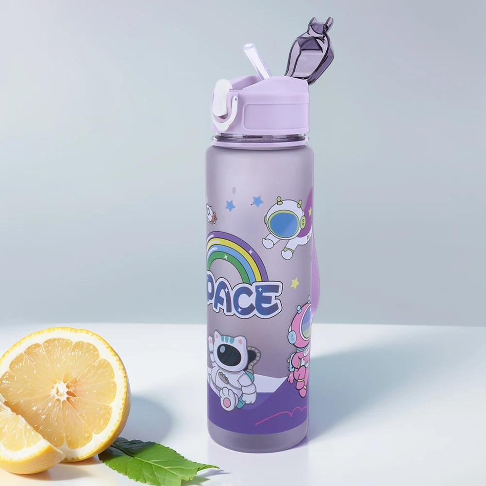 700ml Capybara Cute Water Cup with Straw & Handle Sports Water Bottle Large Capacity Portable Drinking Bottle for Fitness Sports
